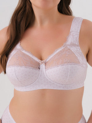 Комфортный бюстгальтер из натурального хлопка с мягкой чашкой без косточек - 1101/E, Лунный Кристалл, 80-105 B-G