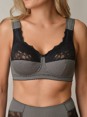 Комфортный бюстгальтер из натурального хлопка с мягкой чашкой без косточек - 1101/G, Гусиные Лапки, 75-105 B-G