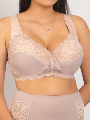 Комфортный бюсгальтер с мягкими чашками на косточках - 1113/S, Лотос, 75-105 B-K