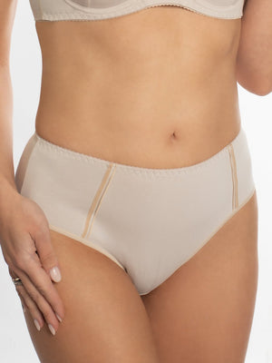 Sustainable Basic Mid-Waist Cotton Comfort Slip Panties - 2929/C Golden Peony, 40-46