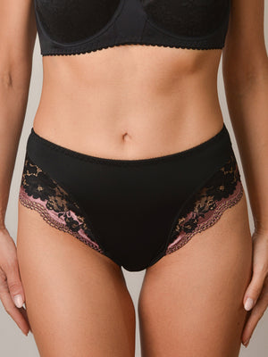 Комфортные трусы со средней линией талии - 2928/M, Черный Фламинго, 42-50