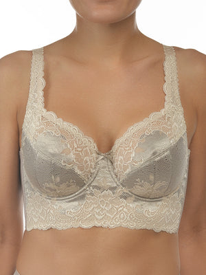 Бюстгальтер бюстье на косточках - 1144, Перламутрово-серый, 75-95 C-J