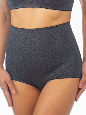 Комфортные гладкие трусы c высокой линией талии из натурального хлопка - 2930/E, Пепельный Кристалл, 40-54
