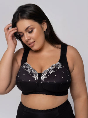 Unpadded Wireless Comfort Bra - 1107 Black, 80-135 B-M