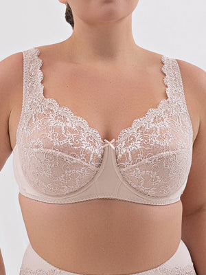 Комфортный бюсгальтер с мягкими чашками на косточках - 1212, Пион, 75-95 B-G