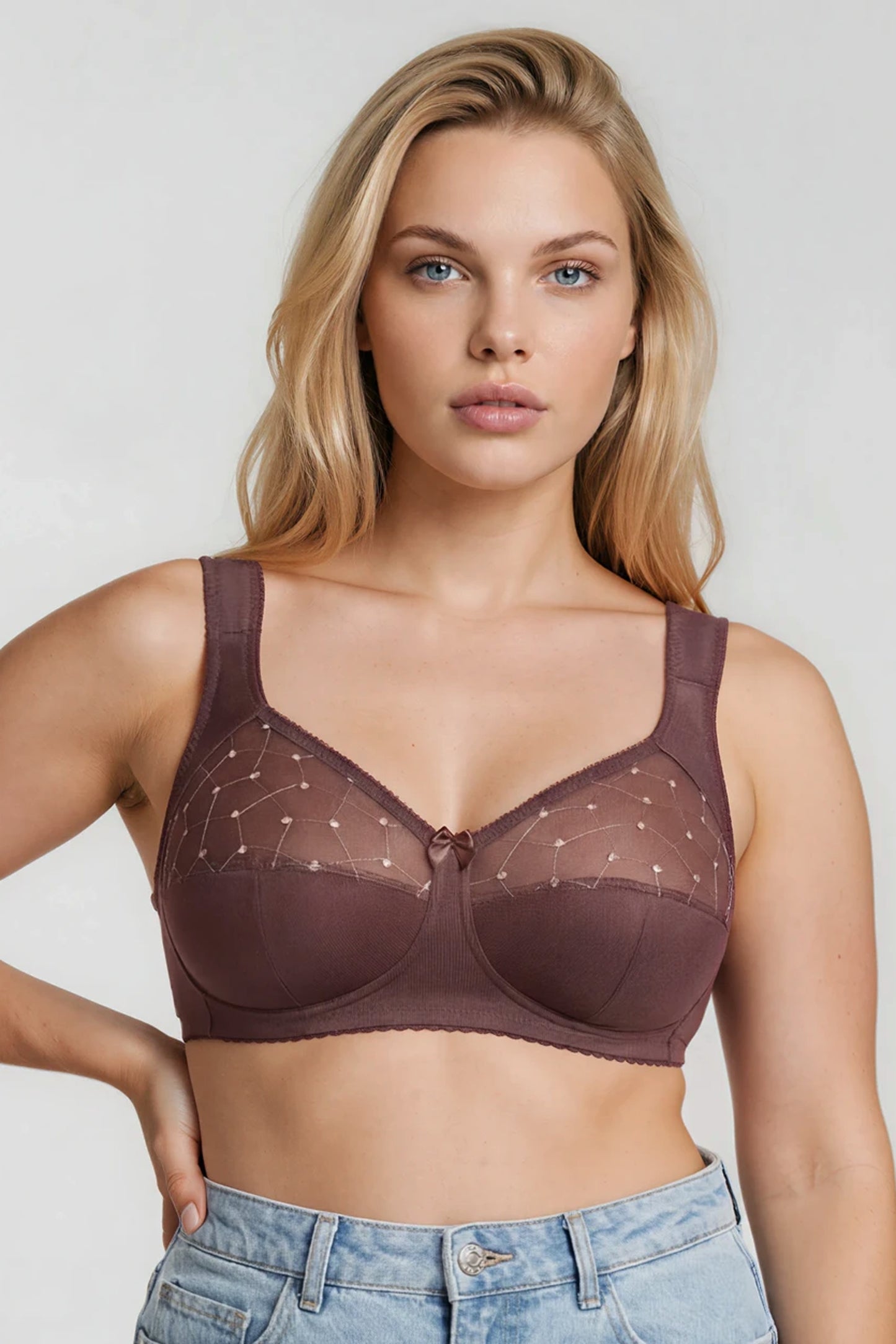 Unpadded Wireless Comfort Bra 1107 - Irish coffee (80-110 C-K)