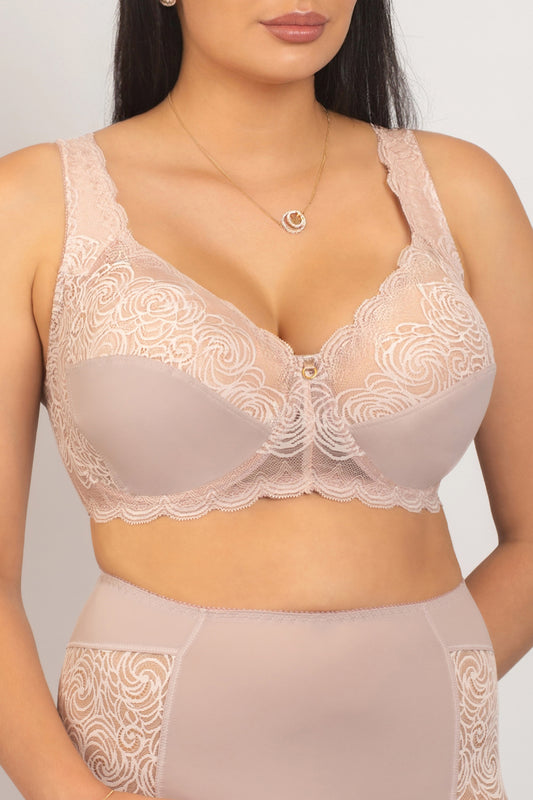 Unpadded Underwired Soft Cup Comfort Bra - 1113/S Lotus, 75-105 B-K
