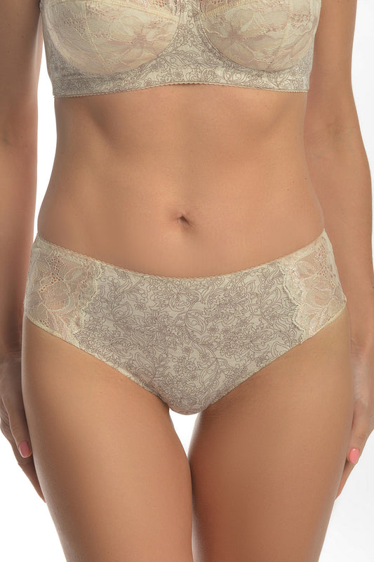 Sustainable Mid-Waist Cotton Comfort Panties - 2960/G Peony Melange, 40-48