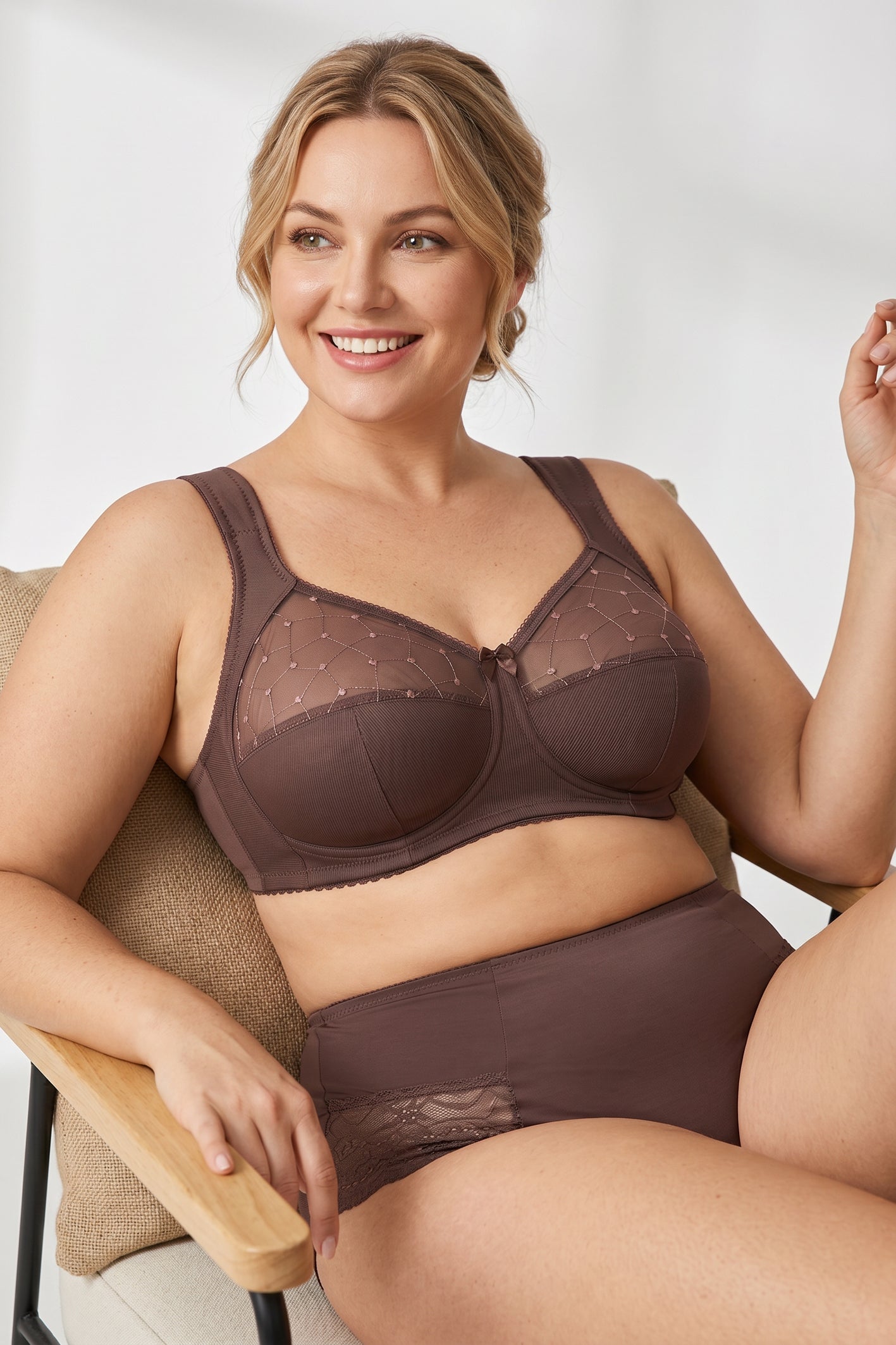 Unpadded Wireless Comfort Bra 1107 - Irish coffee (80-110 C-K)
