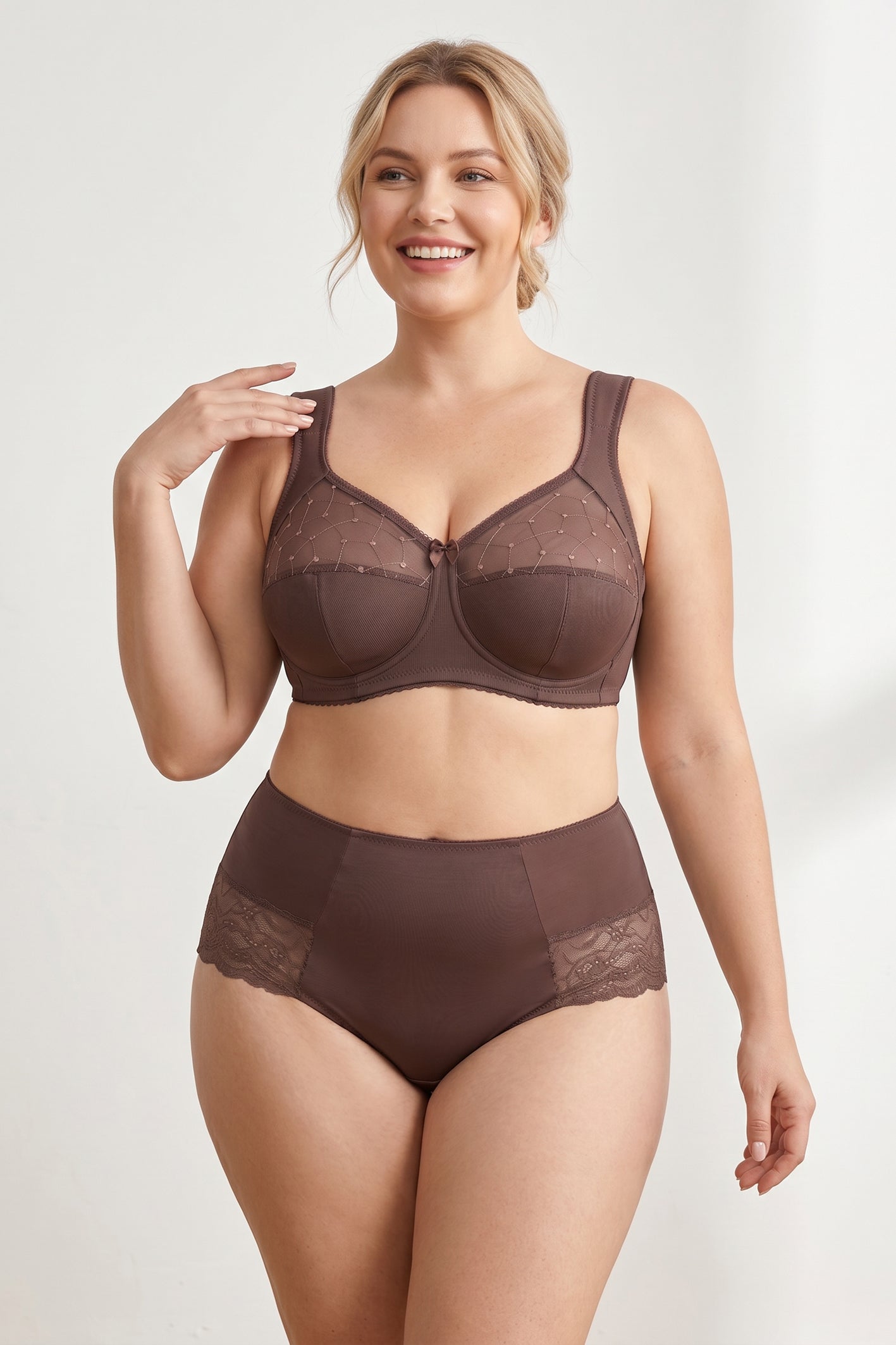 Unpadded Wireless Comfort Bra 1107 - Irish coffee (80-110 C-K)