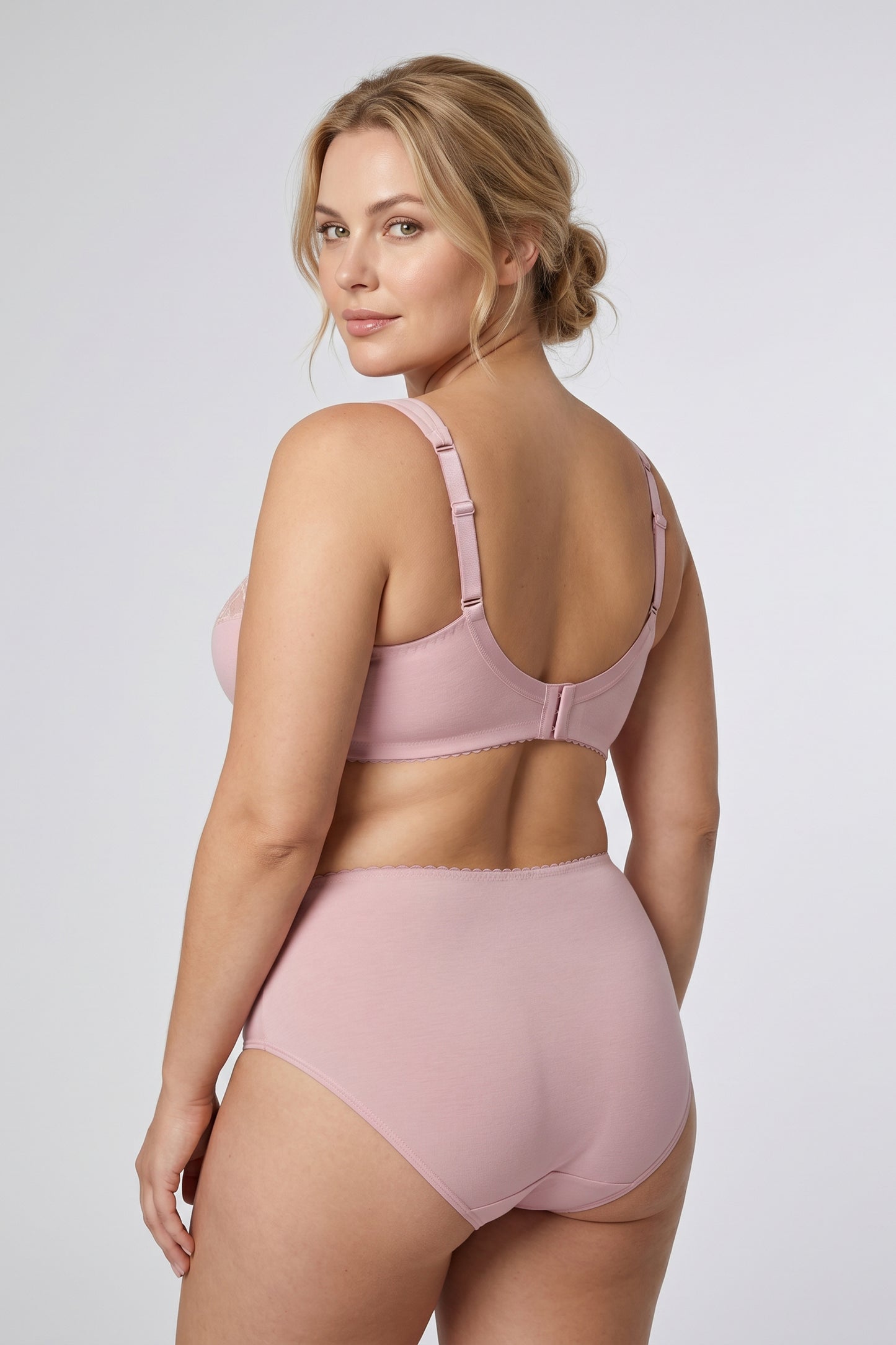 Wireless Cotton Support Bra with wide straps 1101/C - Lotus (80-105 B-G)