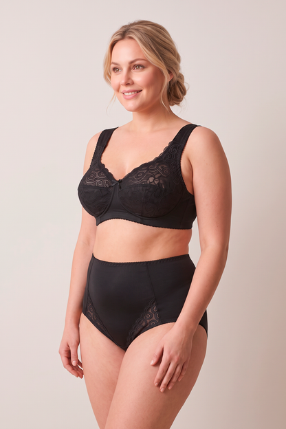 Unpadded Wireless Comfort Bra - 1105 Black, 75-110 B-K