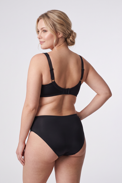 Half-padded Underwired Bra - 1109 Black Poppy, 75-105 B-H
