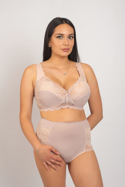 Комфортные трусы с высокой линией талии - 2916/M, Лотос, 40-50