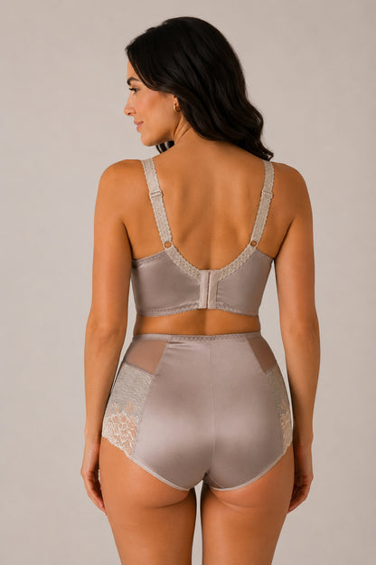 Underwired Longline Bra - 1144 Pearl Grey, 75-95 C-J