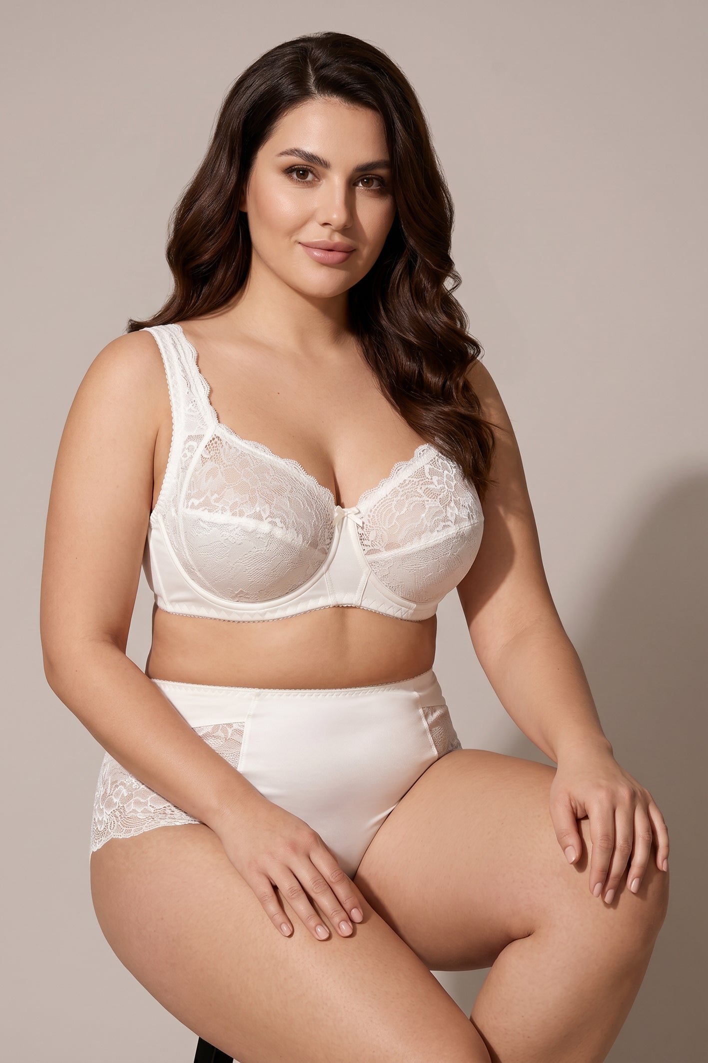 Extra Support Unpadded Underwired Soft Cup Comfort 1213 - White Nights (75-105 C-J)
