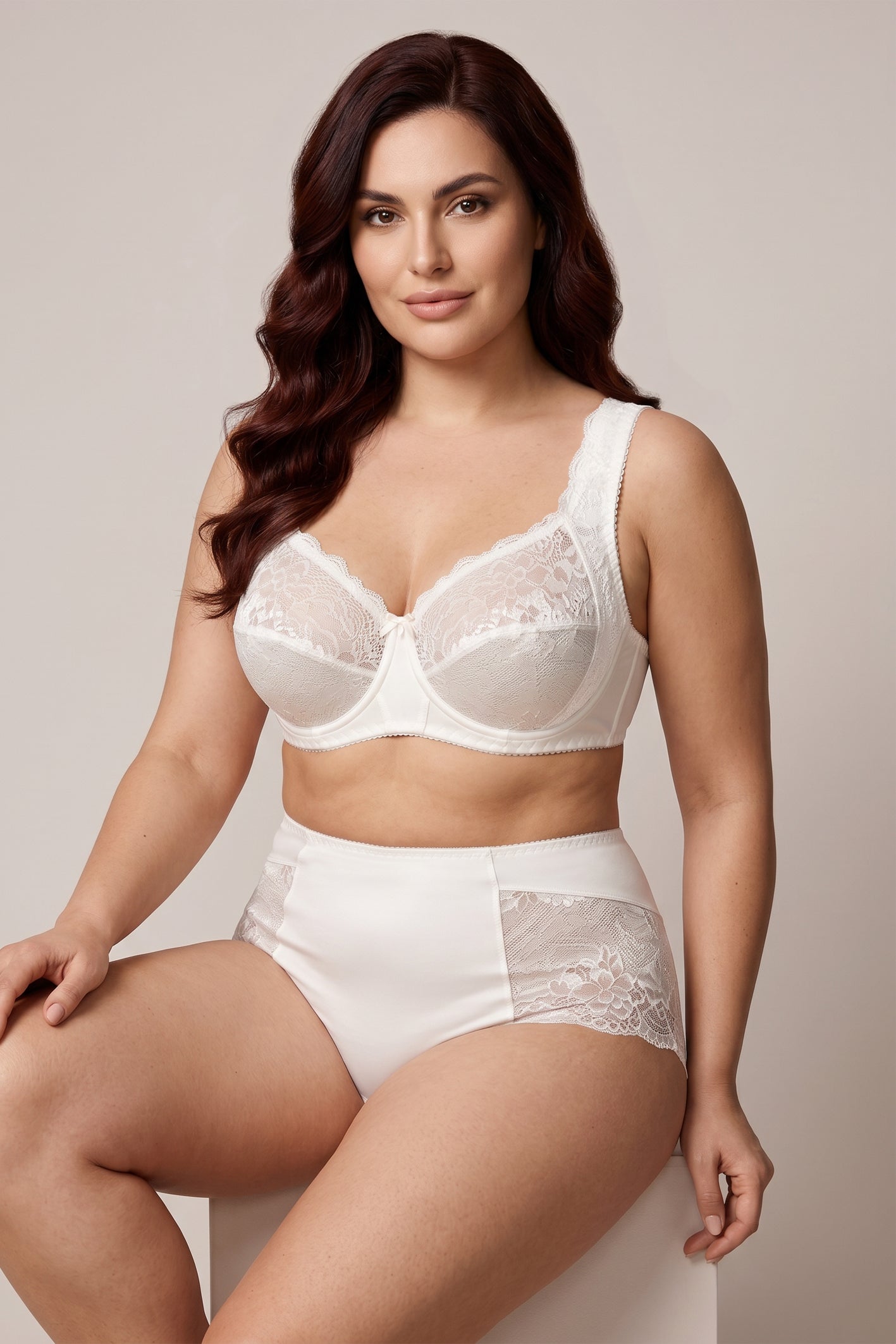 Extra Support Unpadded Underwired Soft Cup Comfort 1213 - White Nights (75-105 C-J)