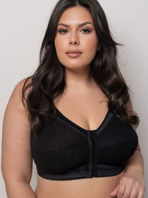 Apjoma mazinošs krūšturis bez stīpiņām ar aizdari priekšā - 1150, Melns, 75-135 B-M