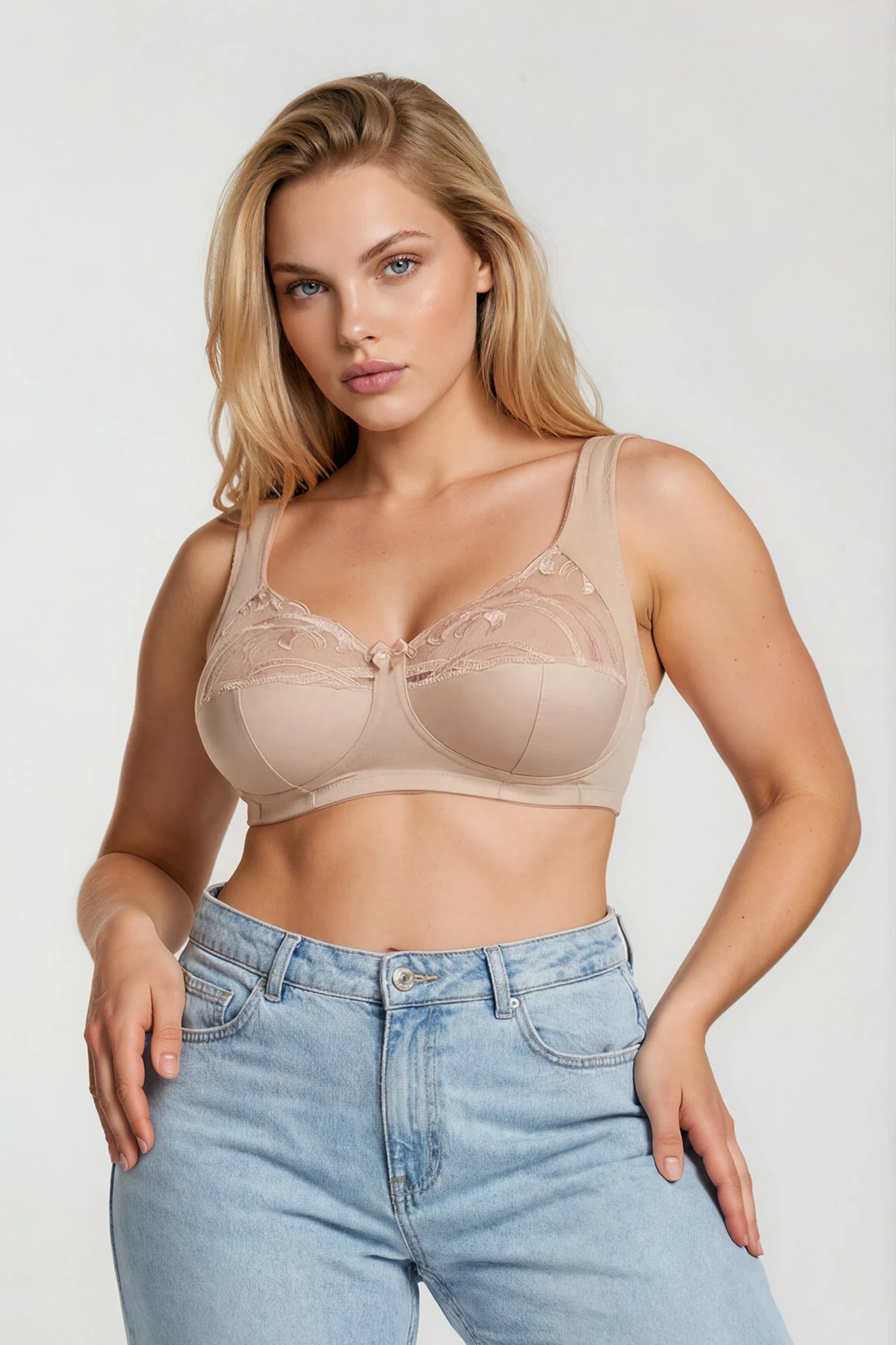 Unpadded Wireless Comfort Bra 1107 - Peony (80-115 C-M)