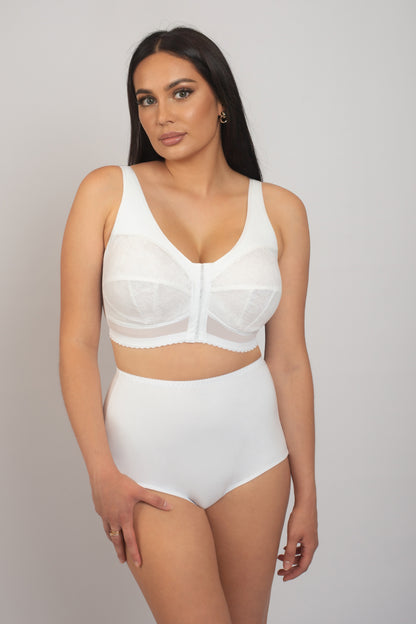 Apjoma mazinošs krūšturis bez stīpiņām ar aizdari priekšā - 1150, Balts, 90-135 B-L