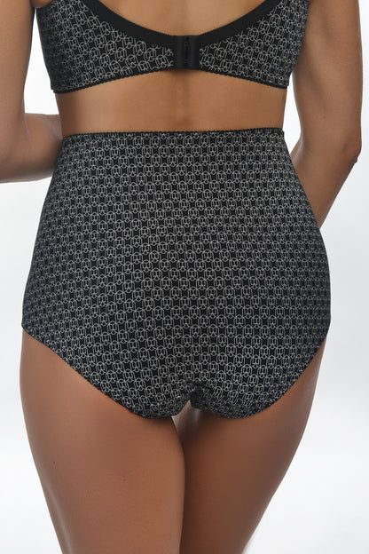 Sustainable Classic High-Waist Cotton Briefs - 2918/E Black Crystal, 42-54