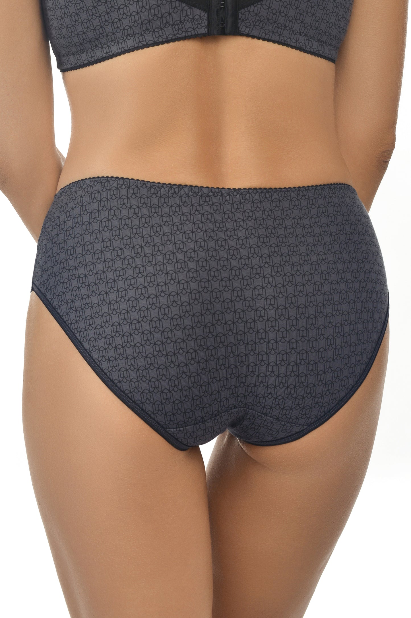 Sustainable Basic Mid-Waist Cotton Comfort Slip Panties - 2955/E Ashen Crystal, 40-50