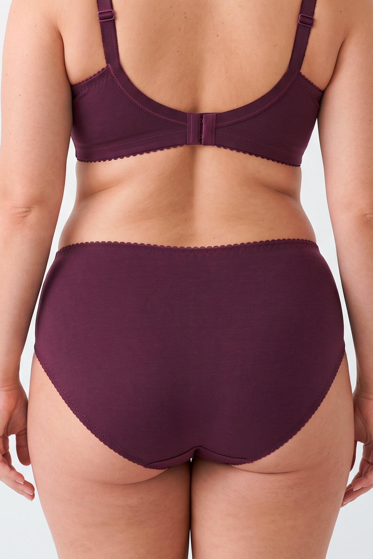Mid-Waist Comfort Cotton Slip Panties- 2949/C Wine (40-52)