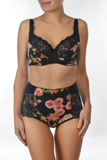 Valmira Half-padded Bra 1109 and High-Waist Comfort Panties 2916/M  in Color Winter Garden