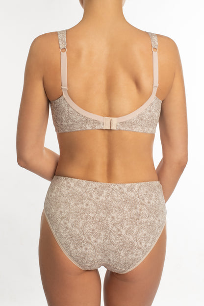 Sustainable  Wireless Nursing Cotton Comfort Bra - 1131/G Peony Melange, 80-110 C-J
