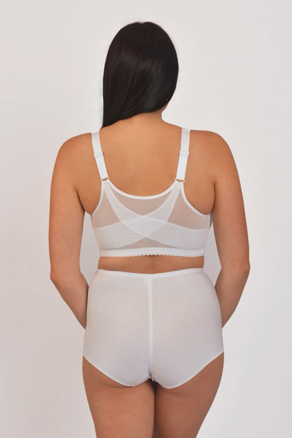 Apjoma mazinošs krūšturis bez stīpiņām ar aizdari priekšā - 1150, Balts, 90-135 B-L