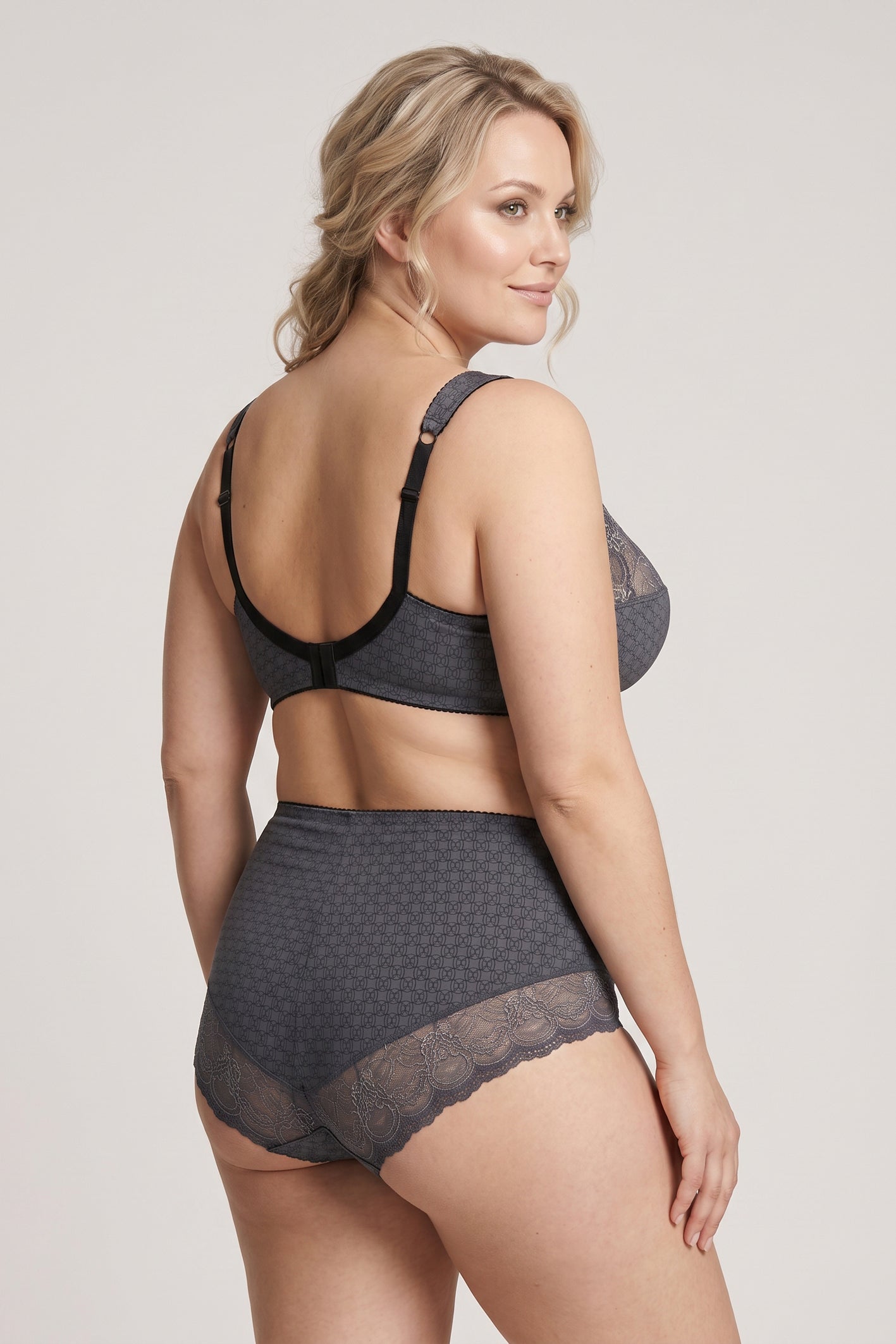 Wireless Cotton Support Bra with wide straps 1101/E - Ashen Crystal (75-105 B-G)
