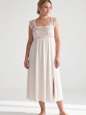 Cotton Comfort Midi Nightdress - 5811 Milk, 42-52