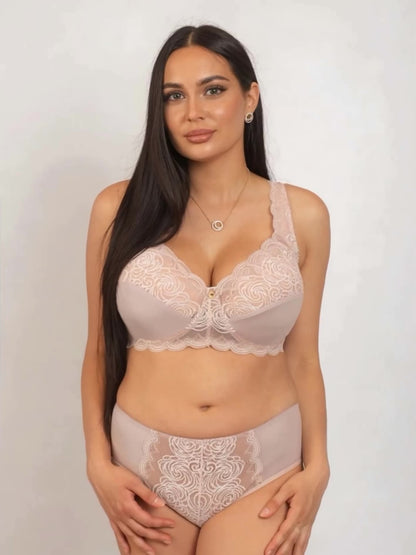 Комфортный бюсгальтер с мягкими чашками на косточках - 1113/S, Лотос, 75-105 B-K